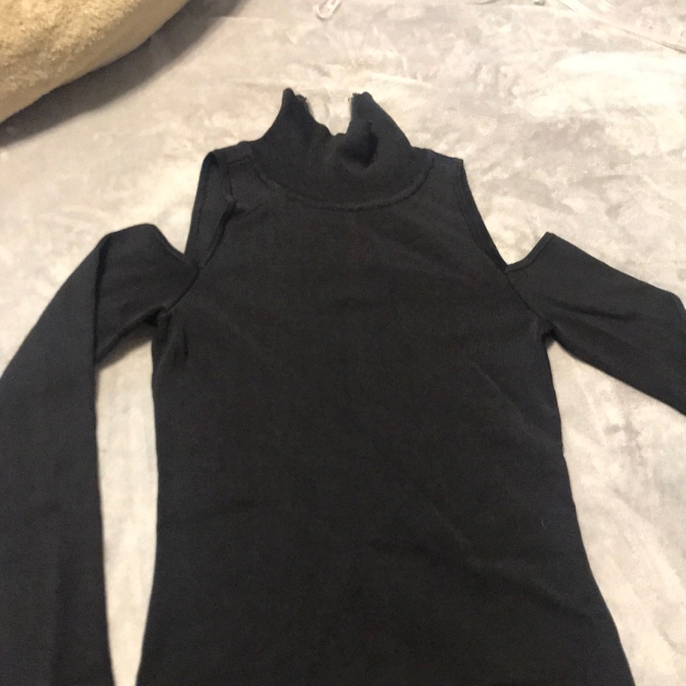 Cold shoulder black top from WHBM